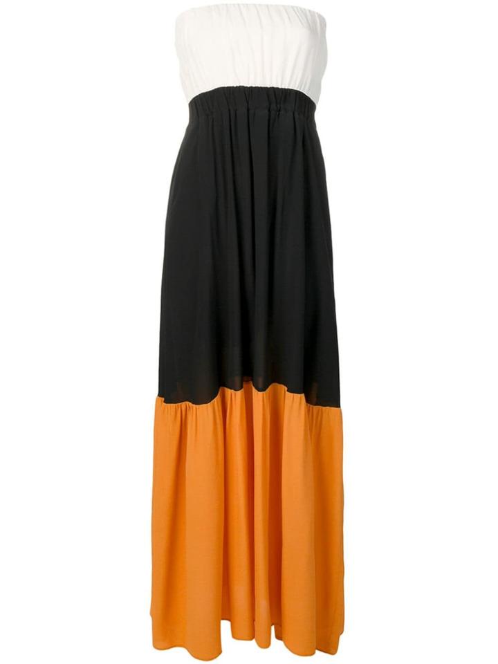 Semicouture Colour Block Maxi Dress - Black