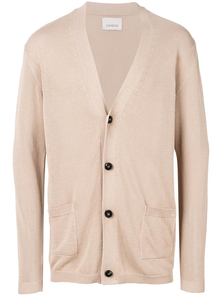 Laneus V-neck Cardigan - Nude & Neutrals