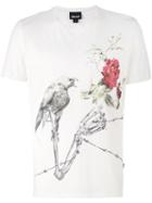 Just Cavalli - Bird Print T-shirt - Men - Cotton - Xl, White, Cotton