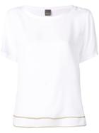 Lorena Antoniazzi Striped Trim T-shirt - White