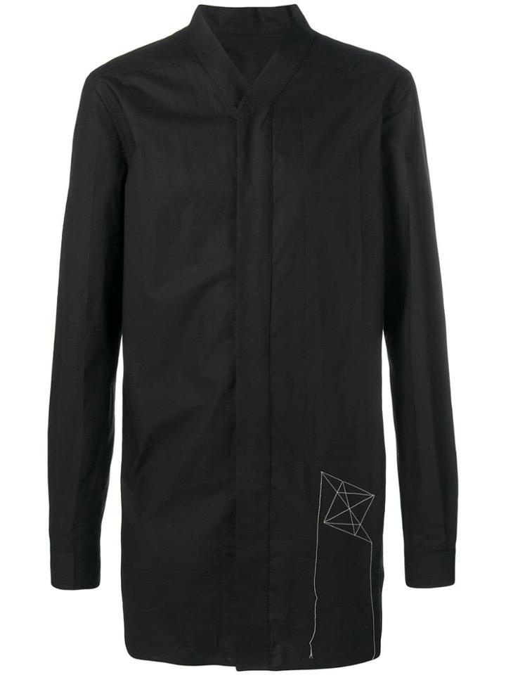 Rick Owens Long Length Shirt - Black