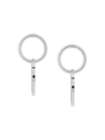 Bijou R.i Double Ring Fine Earrings - Metallic