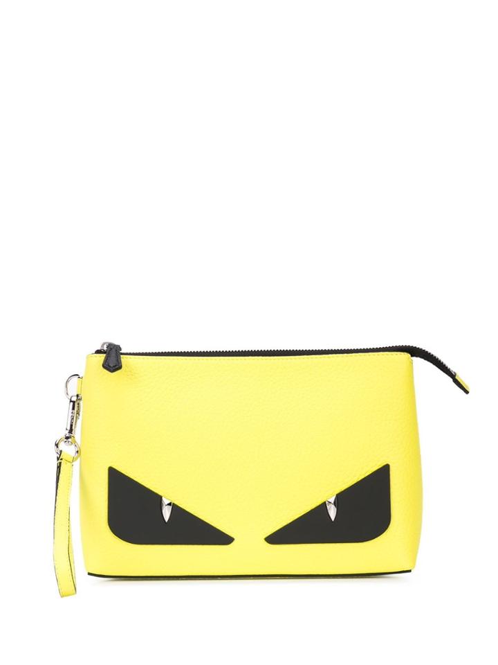 Fendi Bag Bugs Clutch - Yellow