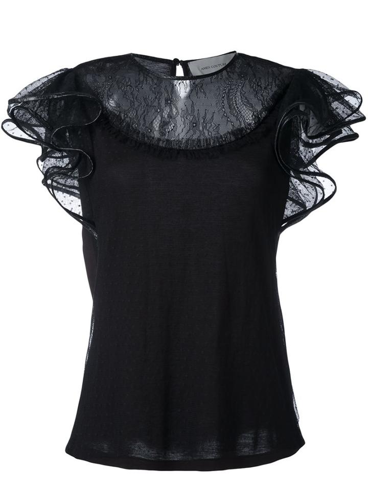 Amen Lace Shortsleeved Top