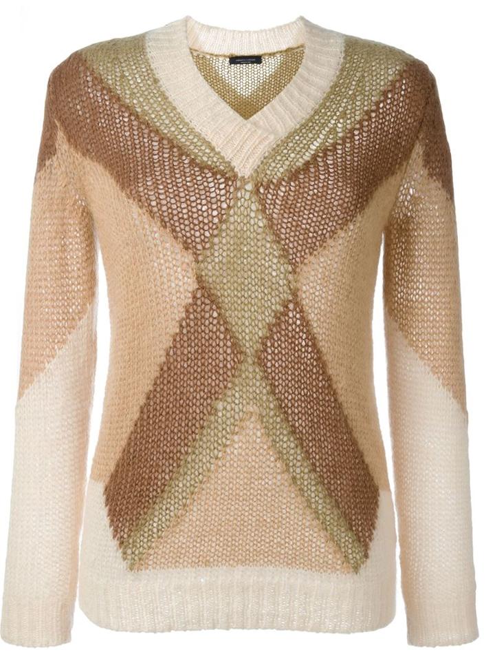 Roberto Collina Geometric Print Loose Knit Sweater