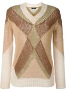 Roberto Collina Geometric Print Loose Knit Sweater