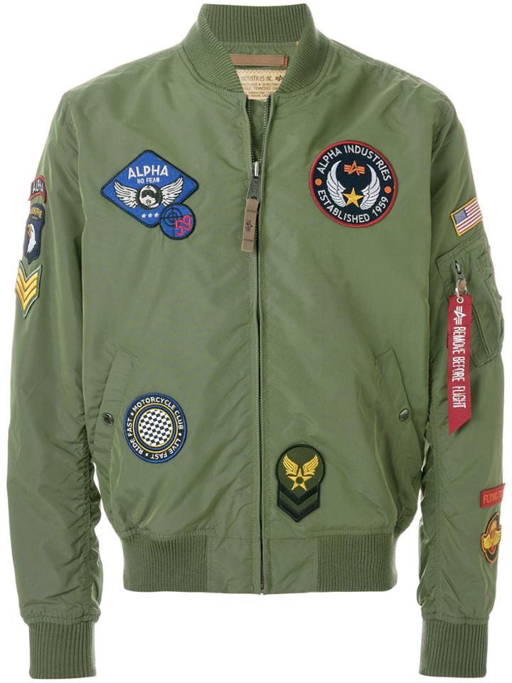 Alpha Industries Ma-1 Tt Patch Ii Bomber Jacket - Green