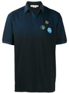 Golden Goose Logo Patchwork Polo Shirt - Blue