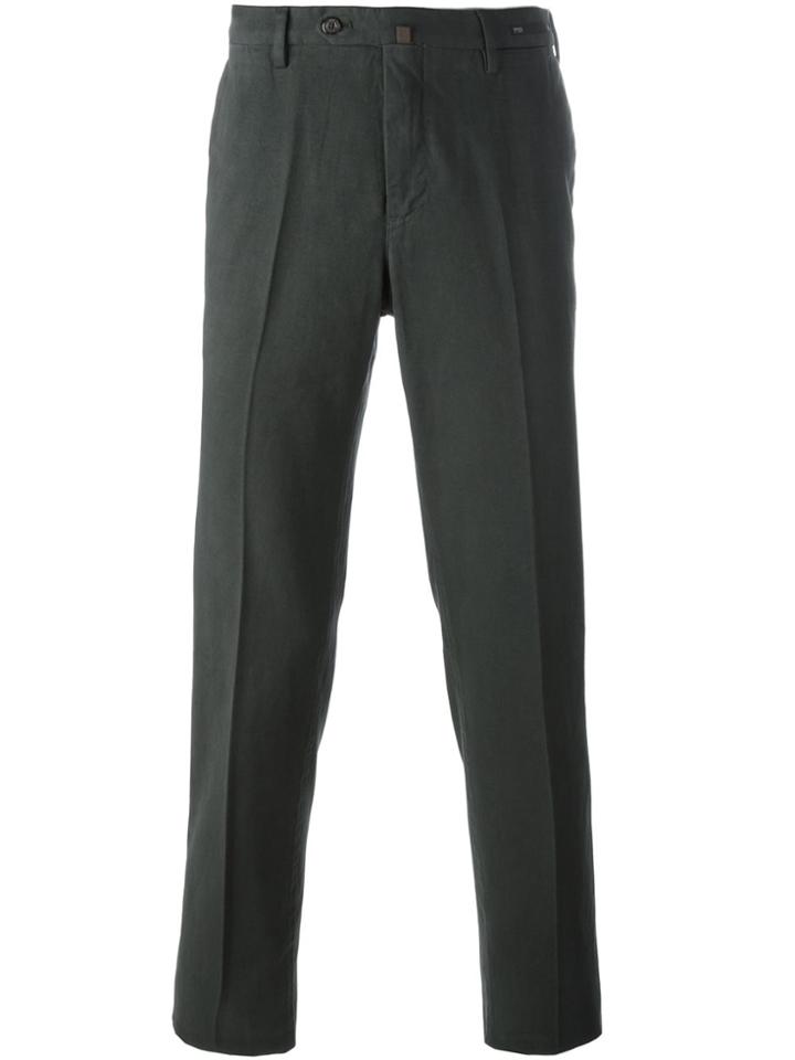 Pt01 Pleated Straight Leg Trousers - Green