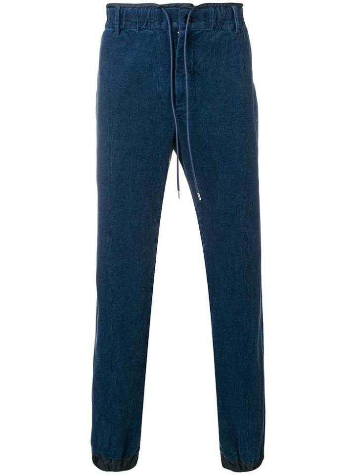Sacai Drawstring Straight-leg Trousers - Blue