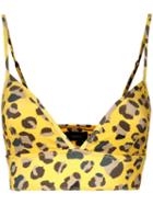 G.v.g.v. Printed Bralet, Women's, Size: Xs, Yellow/orange, Polyurethane/rayon