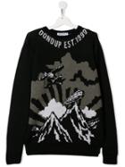 Dondup Kids Teen Graphic Knit Sweater - Black