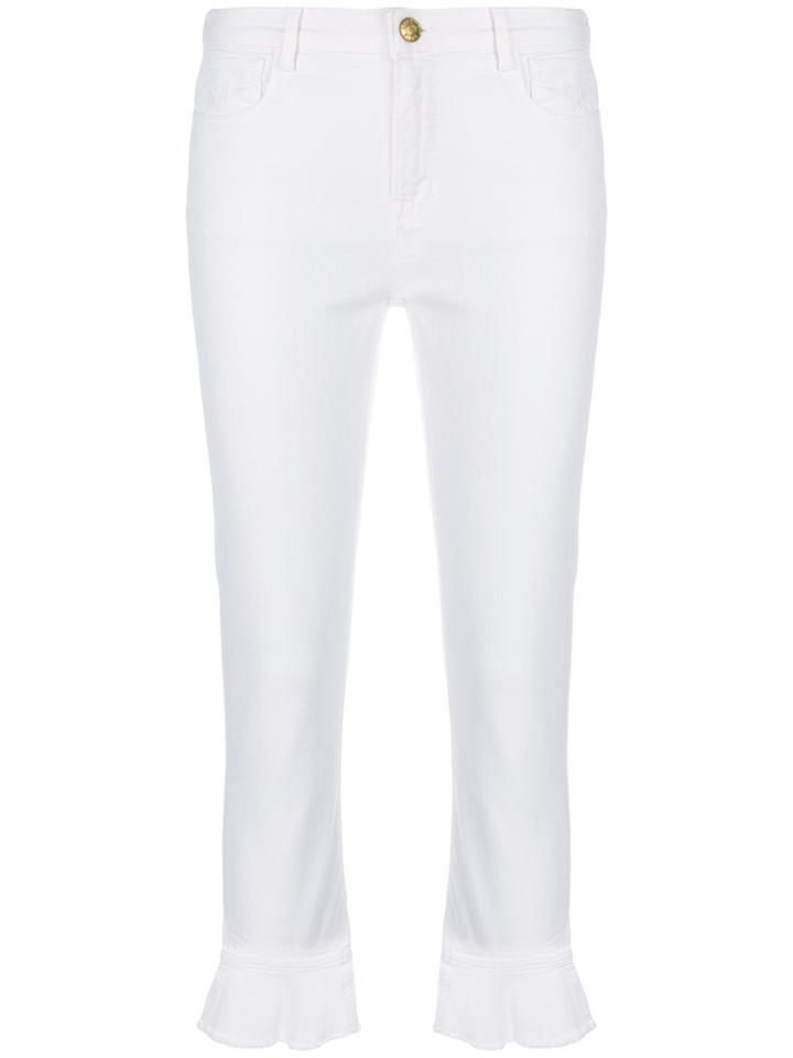 Essentiel Antwerp Cropped Flared Jeans - White