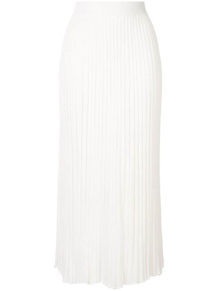 Christopher Esber Pleated Knitted Skirt - White