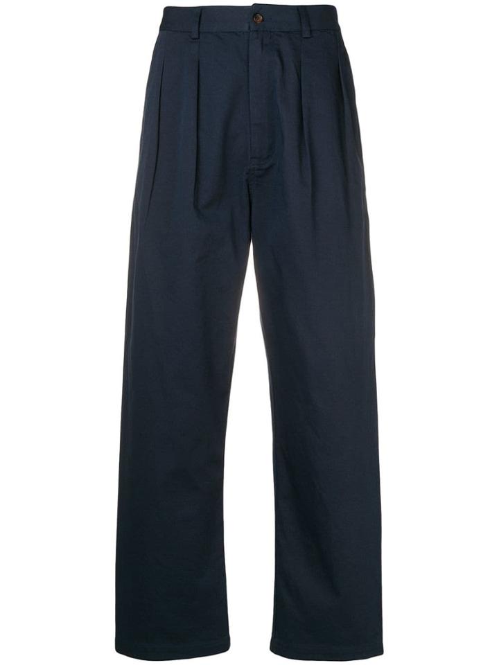 Universal Works Double Pleat Work Trousers - Blue