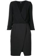 Elisabetta Franchi Mid-length Wrap Dress - Black