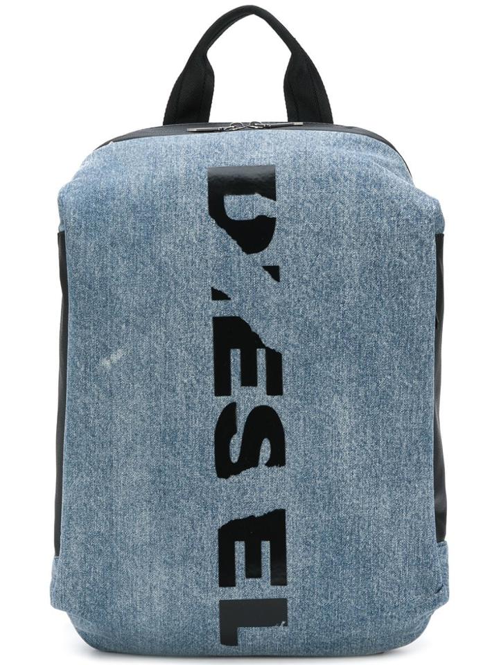 Diesel Slashed Logo Backpack - Blue