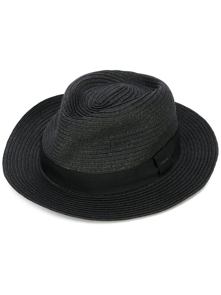 Diesel - Woven Fedora - Unisex - Paper/polyester - 58, Black, Paper/polyester