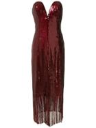 Tufi Duek Sequinned Fringes Dress - Red