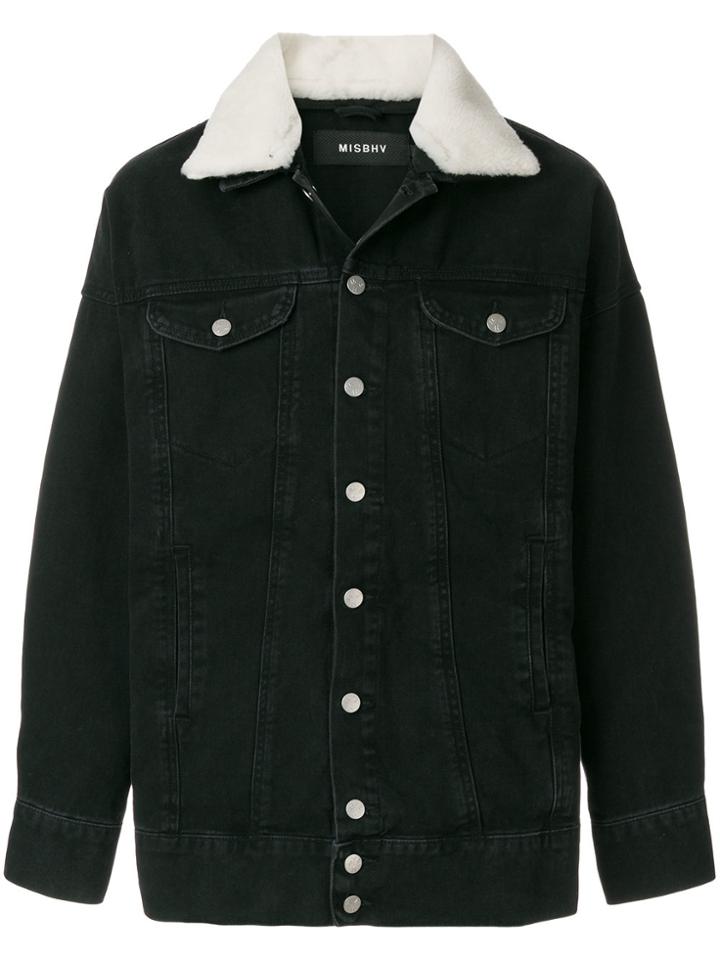 Misbhv Shearling Denim Jacket - Black