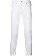Alexander Mcqueen Side Zip Jeans - White