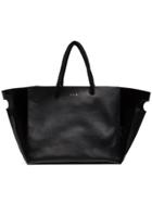 Sacai Large Slogan Embossed Tote Bag - Black