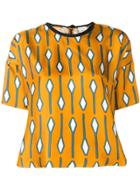 Alysi Loose Patterned T-shirt - Yellow