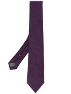 Canali Ribbed-effect Tie - Purple