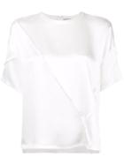 Vince Raw Edge Silk T-shirt - White