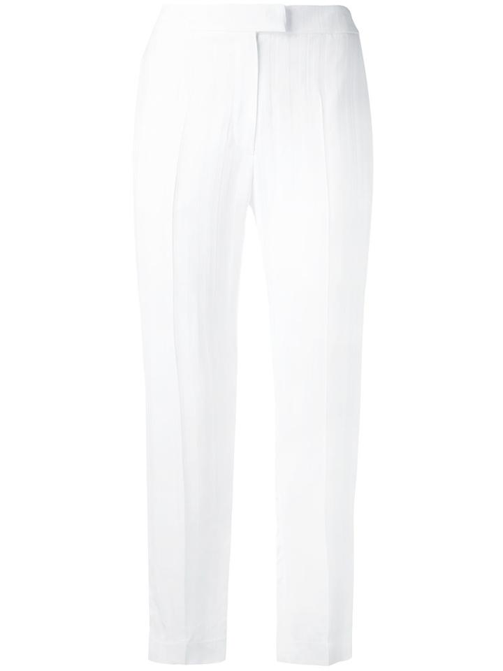 Cacharel - Cropped Trousers - Women - Cotton/viscose - 40, White, Cotton/viscose