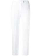 Cacharel - Cropped Trousers - Women - Cotton/viscose - 40, White, Cotton/viscose