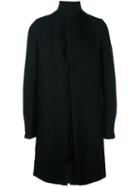 Cedric Jacquemyn Long Belted Suit Jacket, Men's, Size: 48, Black, Cotton/linen/flax/polyamide/virgin Wool