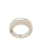 Rosa Maria Thick Band Ring - Silver