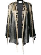 Alberta Ferretti Bead Embellished Open Jacket