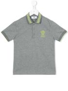 Young Versace Logo Detail Polo Shirt, Boy's, Size: 6 Yrs, Grey
