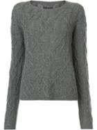 Nili Lotan - Cable Knit Slim-fit Jumper - Women - Cashmere - Xs, Green, Cashmere