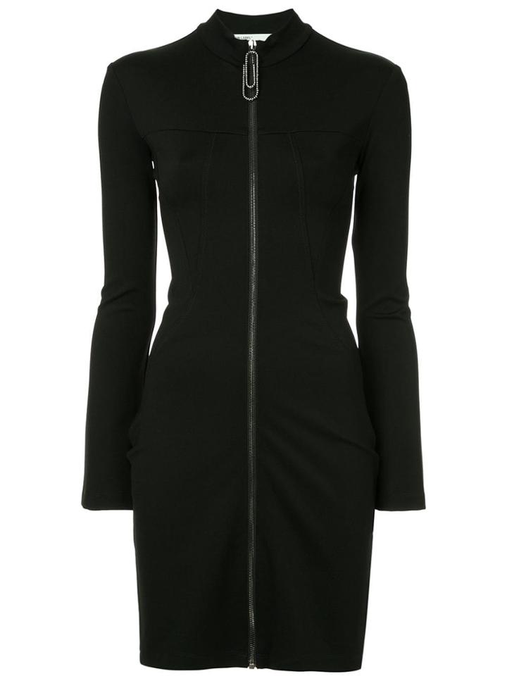 Off-white Zipped-up Dress - Black