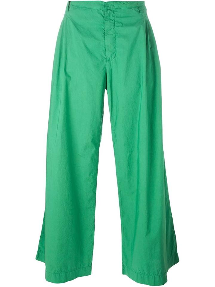 Walter Van Beirendonck Wide-leg Trousers, Men's, Size: 50, Green, Cotton