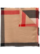 Burberry Checked Scarf, Women's, Cashmere