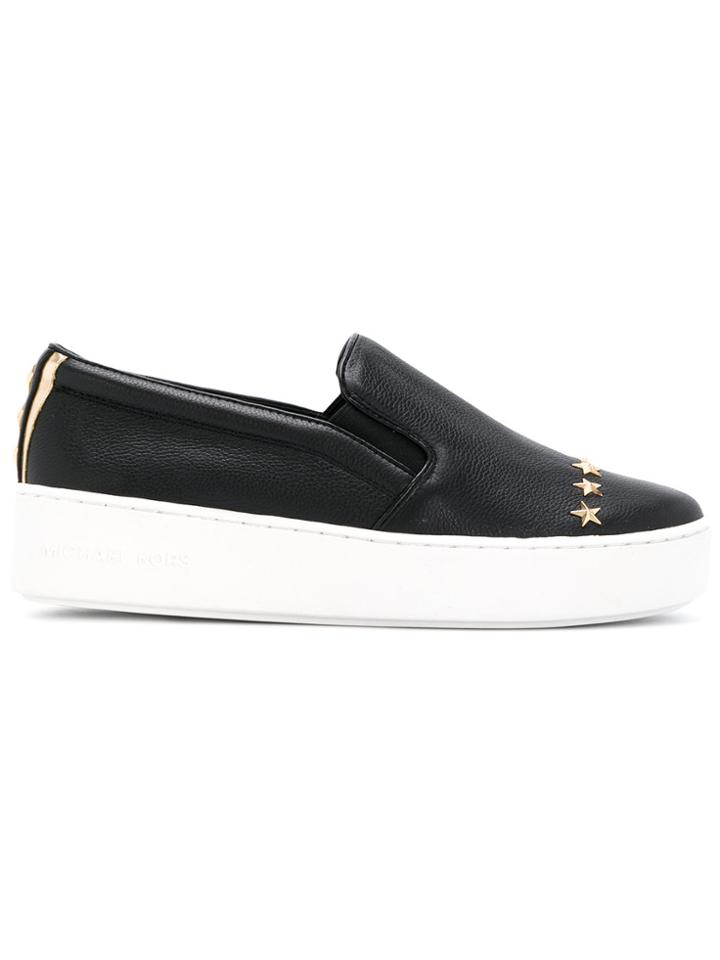 Michael Michael Kors Slip-on Sneakers With Star Studs - Black