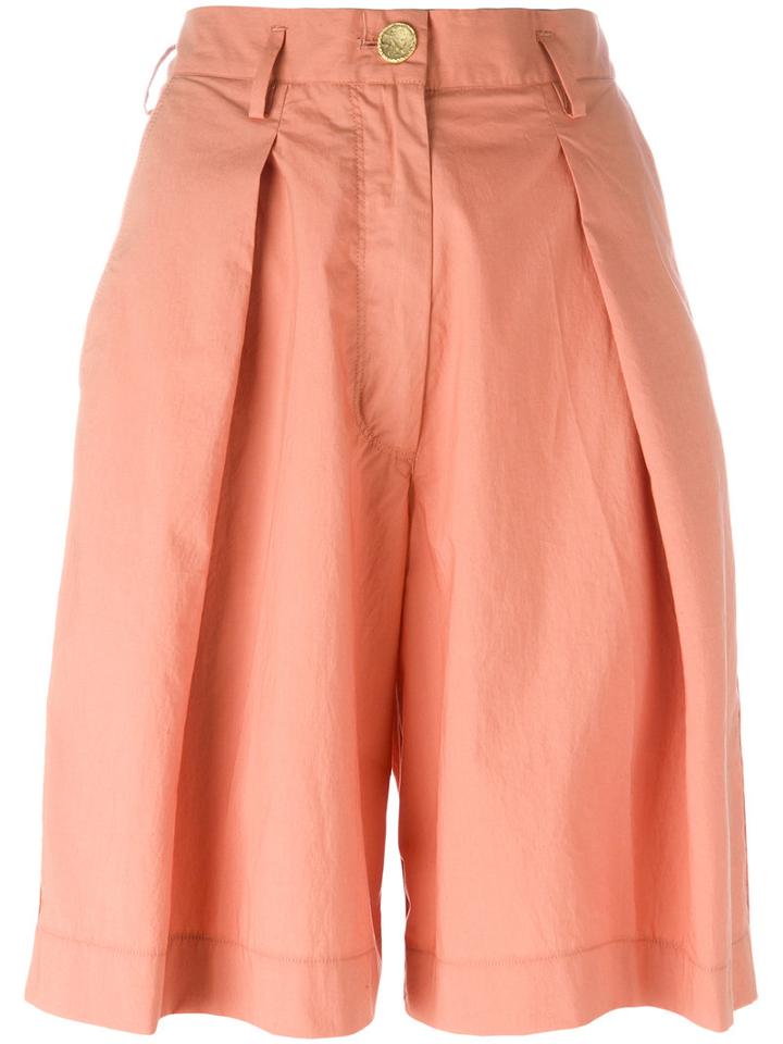 Forte Forte - Bermuda Shorts - Women - Cotton - 0, Women's, Yellow/orange, Cotton