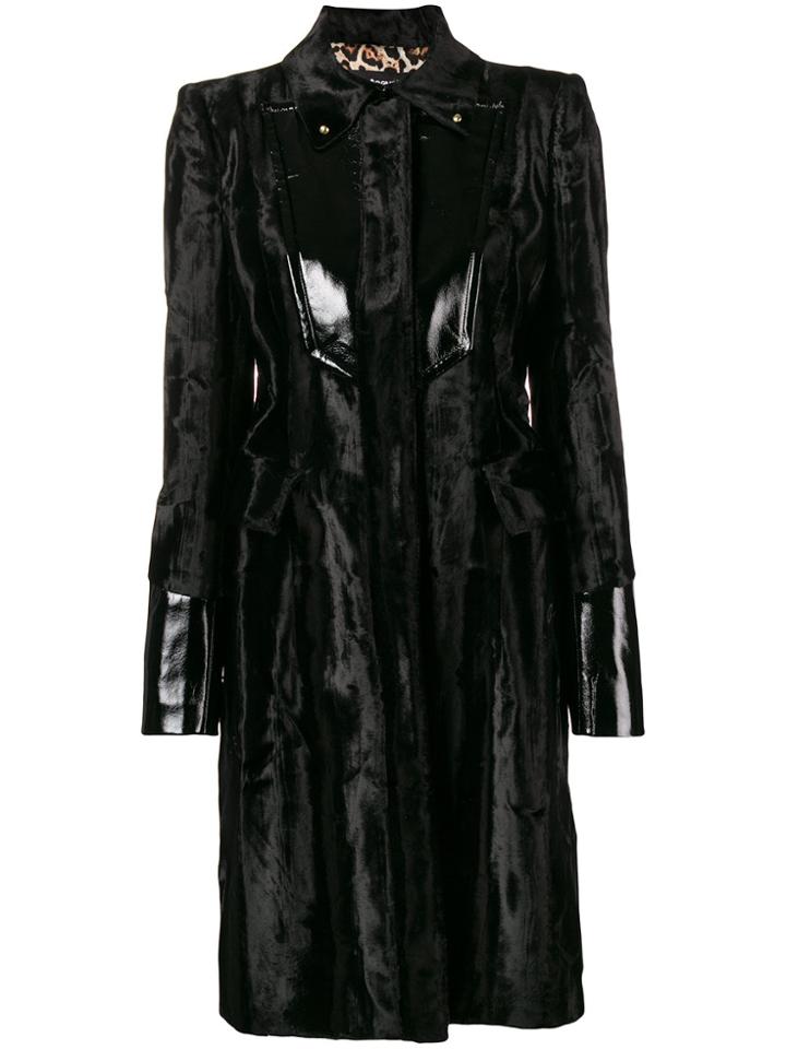 Just Cavalli Panelled Biker Coat - Black