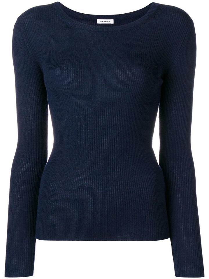 P.a.r.o.s.h. Ribbed Jumper - Blue
