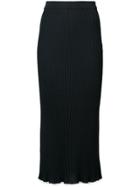 Sonia Rykiel Ribbed Knitted Skirt - Black