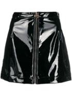 Chiara Ferragni A-line Faux Leather Skirt - Black