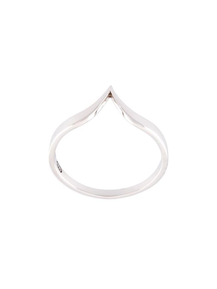 John Brevard 18kt White Gold 'fabri' Single Stackable Midi Ring