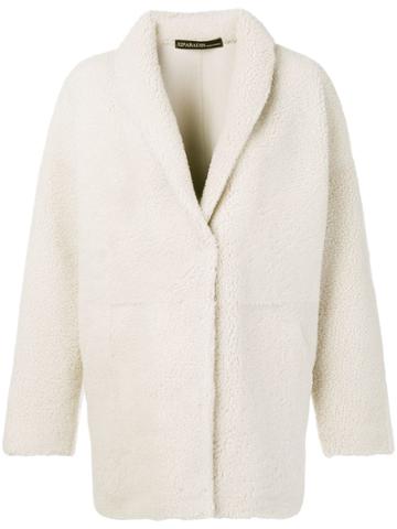 32 Paradis Sprung Frères Shearling Coat - Neutrals