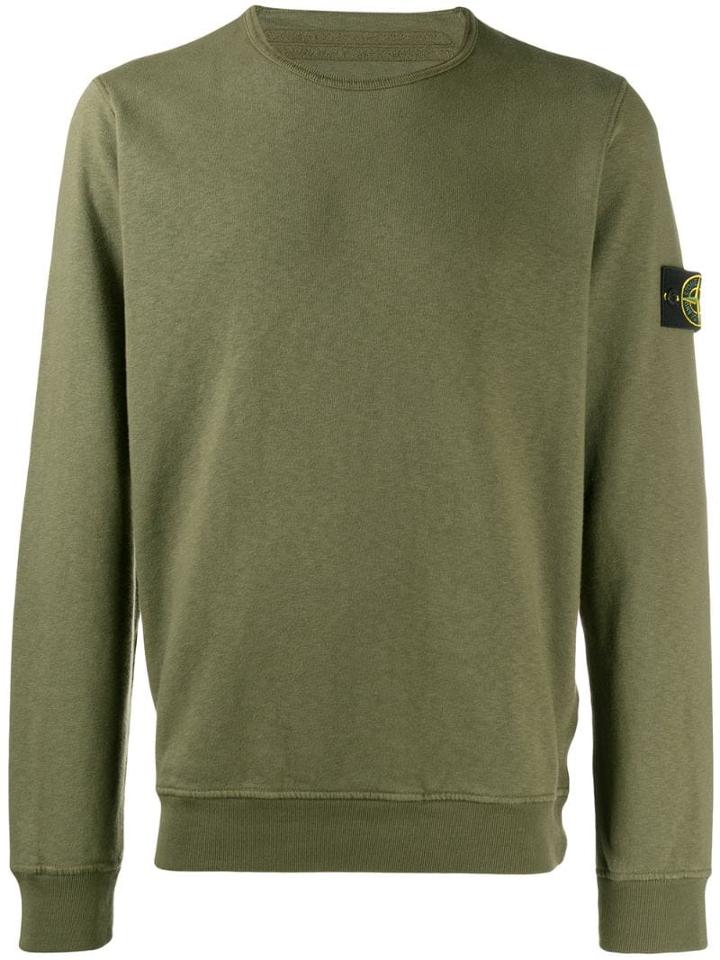 Stone Island Compass Badge Jumper - Green