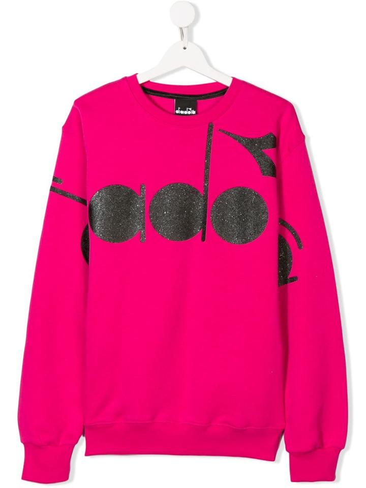 Diadora Junior Logo Patch Sweatshirt - Pink & Purple