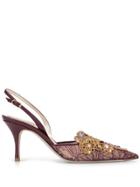 René Caovilla Venezianna Slingback Pumps - Purple